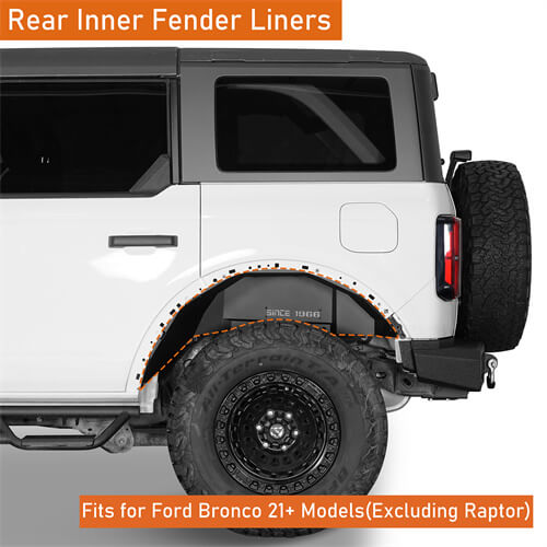 Load image into Gallery viewer, Aftermarket Rear Wheel Well Liners 4x4 Truck Parts For 2021 2022 2023 Ford Bronco - Hooke Road b8915s 9
