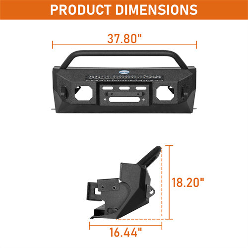 Load image into Gallery viewer, Hooke Road Aftermarket Steel Front Bumper for 2010-2013 Lexus GX460 b4608s 5
