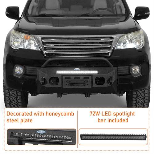 Load image into Gallery viewer, Hooke Road Aftermarket Steel Front Bumper for 2010-2013 Lexus GX460 b4608s 7
