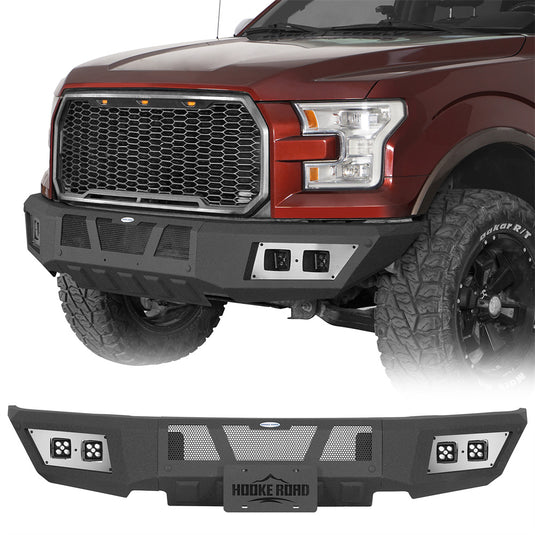 Hooke Road Aftermarket steel Front Bumper for 2015-2017 Ford F-150 b8294 1