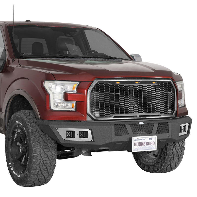 Load image into Gallery viewer, Hooke Road Aftermarket steel Front Bumper for 2015-2017 Ford F-150 b8294 2
