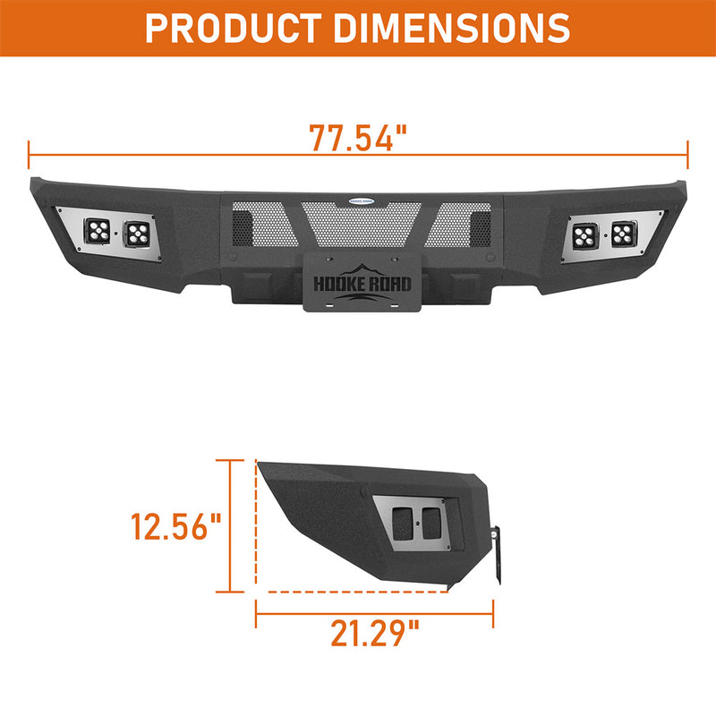Load image into Gallery viewer, Hooke Road Aftermarket steel Front Bumper for 2015-2017 Ford F-150 b8294 5
