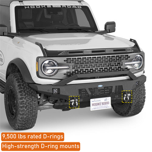 Load image into Gallery viewer, Hooke Road Aftermarket Steel Front Bumper for 2021-2025 Ford Bronco b8935s 8
