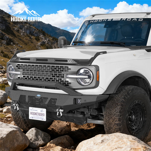 Load image into Gallery viewer, Hooke Road Aftermarket Steel Front Bumper for 2021-2025 Ford Bronco b8935s 9
