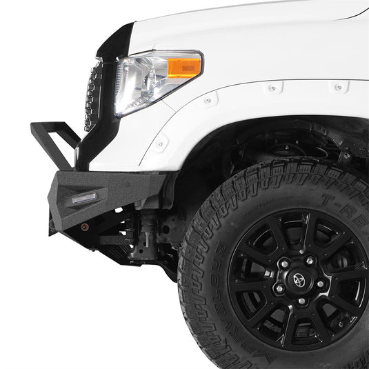 2014-2021 Toyota Tundra Steel Front Bumper with Skid Plate Hooke Road b5015s 3