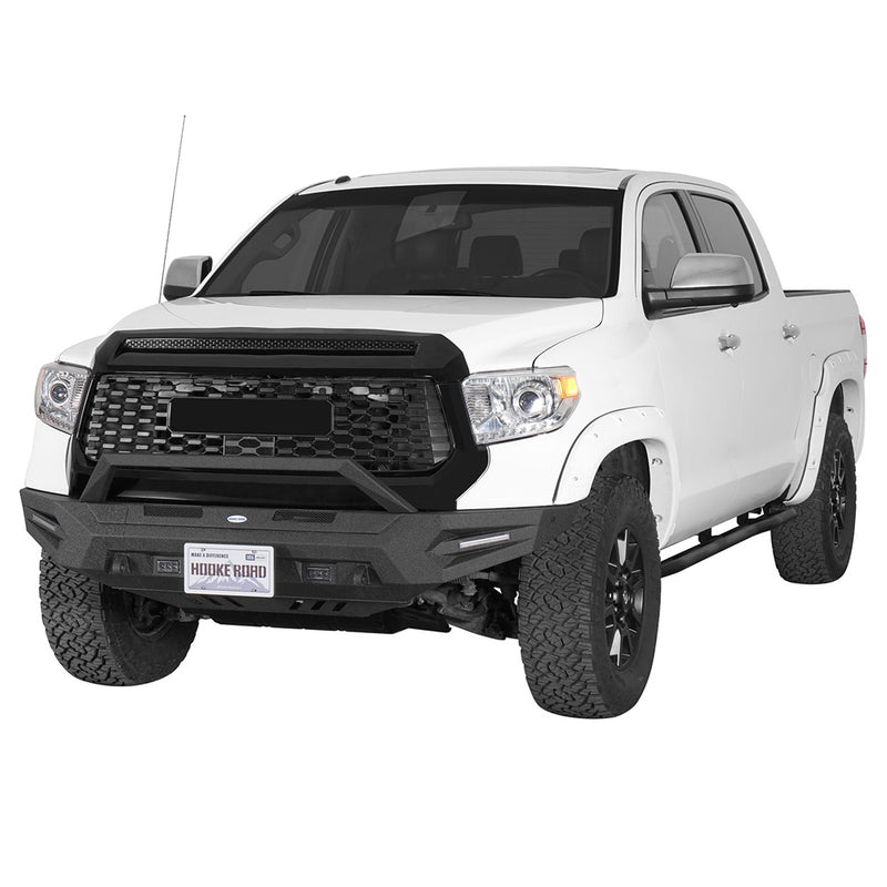 Load image into Gallery viewer, 2014-2021 Toyota Tundra Steel Front Bumper with Skid Plate Hooke Road b5015s 6
