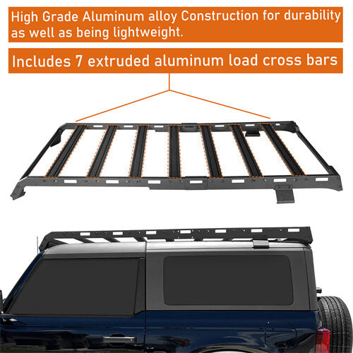 Load image into Gallery viewer, 2021-2024 Ford Bronco Roof Rack Luggage Rack 4x4 Truck Parts - Hooke Road b8929s 10
