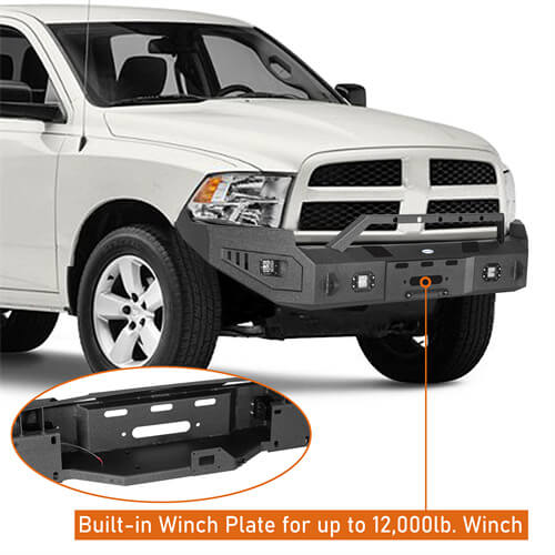 Load image into Gallery viewer, 2009-2012 Ram 1500 Aftermarket Full-Width Front Bumper 4x4 Truck Parts - Hooke Road b6202 10
