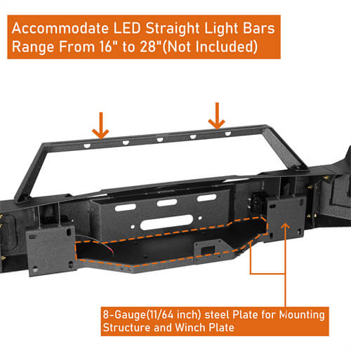 Load image into Gallery viewer, 2009-2012 Ram 1500 Aftermarket Full-Width Front Bumper 4x4 Truck Parts - Hooke Road b6202 15
