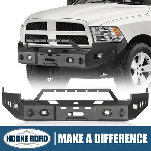 2009-2012 Ram 1500 Aftermarket Full-Width Front Bumper 4x4 Truck Parts - Hooke Road b6202 1