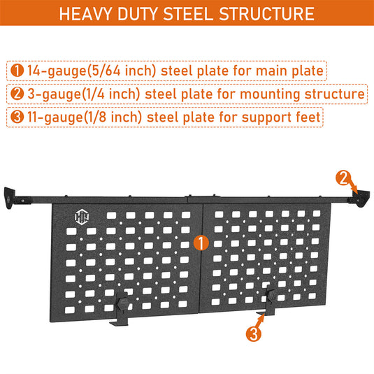 Hooke Road Pick-up Bed Cargo MOLLE Divider 2007-2021 Toyota Tundra b5037s 6