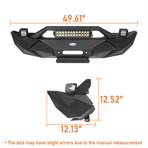 Load image into Gallery viewer, HookeRoad Blade Front Bumper &amp; Different Trail Rear Bumper Combo for 2007-2018 Jeep Wrangler JK JKU Hooke Road HE.2031+2030 21
