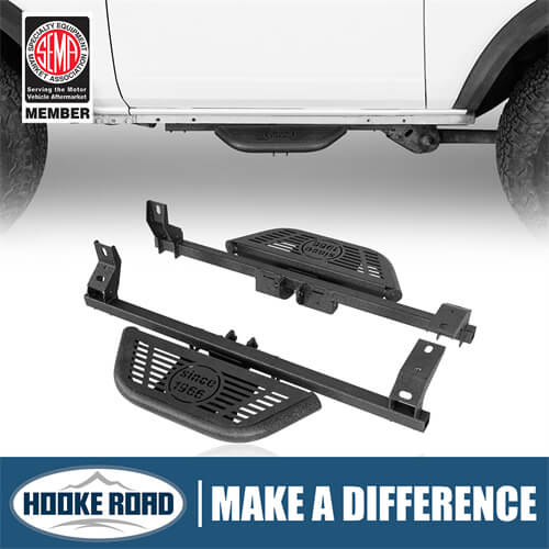Load image into Gallery viewer, 2021-2024 Ford Bronco Side Steps Side Hoop Steps kit 4x4 Truck Parts - Hooke Road b8931s 1
