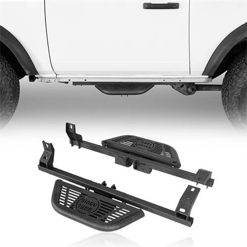 2021-2024 Ford Bronco Side Steps Side Hoop Steps kit 4x4 Truck Parts - Hooke Road b8931s 2