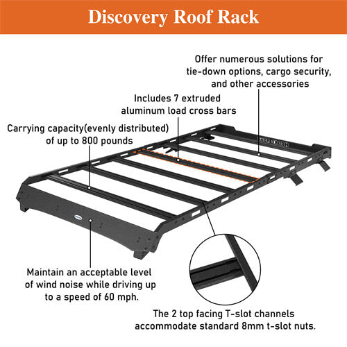 Bronco Discovery Roof Rack For Ford 21-23 4-Door Hardtop - HookeRoad b8906s 25