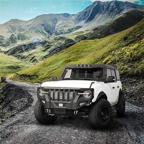 Load image into Gallery viewer, 2021-2023 Ford Bronco Madmax Windshield Frame Sun Visor Cowl w/4 LED Light - Hooke Road
