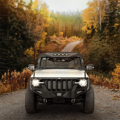 Load image into Gallery viewer, 2021-2023 Ford Bronco Madmax Windshield Frame Sun Visor Cowl w/4 LED Light - Hooke Road
