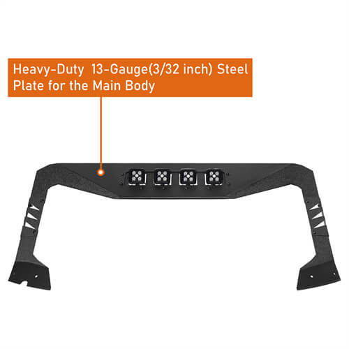 Load image into Gallery viewer, 2021-2024 Ford Bronco Madmax Windshield Frame Sun Visor Cowl w/4 LED Light - Hooke Road
