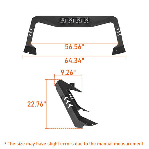 Load image into Gallery viewer, 2021-2023 Ford Bronco Madmax Windshield Frame Sun Visor Cowl w/4 LED Light - Hooke Road
