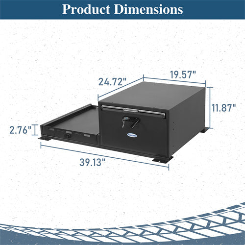 Trunk Cargo Drawer & Fridge Mount for Jeep JK JL & Ford Bronco 4-Door Hooke Road 2124-S 8