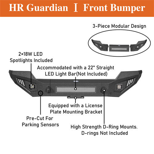 Load image into Gallery viewer, 2016-2018 Chevy Silverado 1500 Aftermarket Full Width Front Bumper 4x4 Truck Parts - Hooke Road b9029 15
