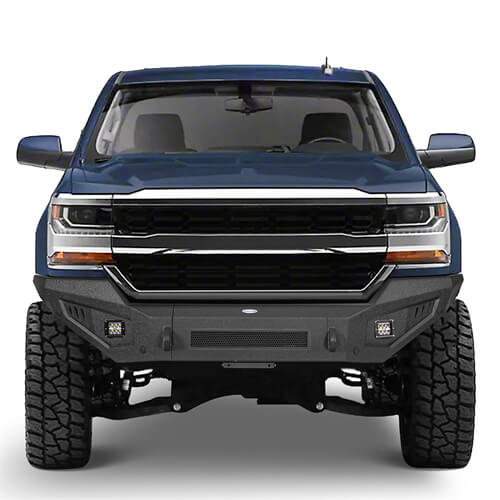 Load image into Gallery viewer, 2016-2018 Chevy Silverado 1500 Aftermarket Full Width Front Bumper 4x4 Truck Parts - Hooke Road b9029 4
