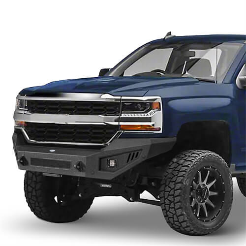 Load image into Gallery viewer, 2016-2018 Chevy Silverado 1500 Aftermarket Full Width Front Bumper 4x4 Truck Parts - Hooke Road b9029 5
