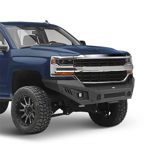 Load image into Gallery viewer, 2016-2018 Chevy Silverado 1500 Aftermarket Full Width Front Bumper 4x4 Truck Parts - Hooke Road b9029 7
