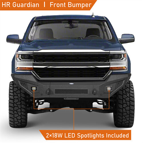 Load image into Gallery viewer, 2016-2018 Chevy Silverado 1500 Aftermarket Full Width Front Bumper 4x4 Truck Parts - Hooke Road b9029 8
