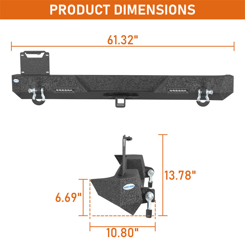 Load image into Gallery viewer, Classic Rear Bumper for 1976-1986 Jeep CJ-5 CJ-7 CJ-8 Scrambler Hooke Road b1093s 5
