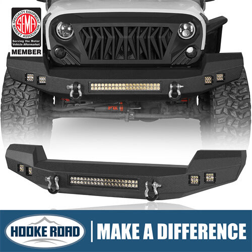 Load image into Gallery viewer, HookeRoad Jeep JK front Bumper for 2007-2018 Jeep Wrangler JK JKU b2052s 1
