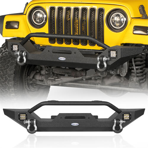 Load image into Gallery viewer, HookeRoad Different Trail Front Bumper w/Winch Plate for 1987-2006 Jeep Wrangler TJ YJ b1012s 2
