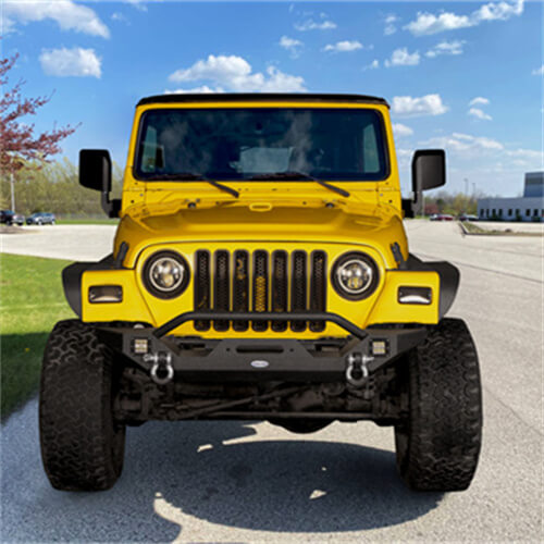 Load image into Gallery viewer, HookeRoad Different Trail Front Bumper w/Winch Plate for 1987-2006 Jeep Wrangler TJ YJ b1012s 6
