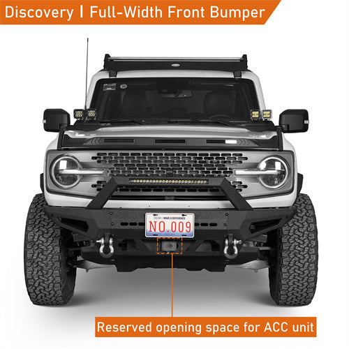 2021-2023 Ford Bronco (Excluding Raptor) DiscoveryⅠFront Bumper w/72W Light Bar - Hooke Road b8912s 10