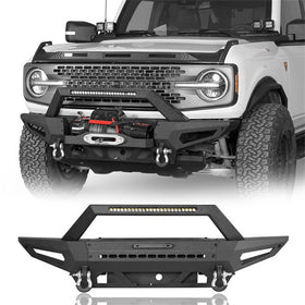 2021-2023 Ford Bronco (Excluding Raptor) DiscoveryⅠFront Bumper w/72W Light Bar - Hooke Road b8912s 1