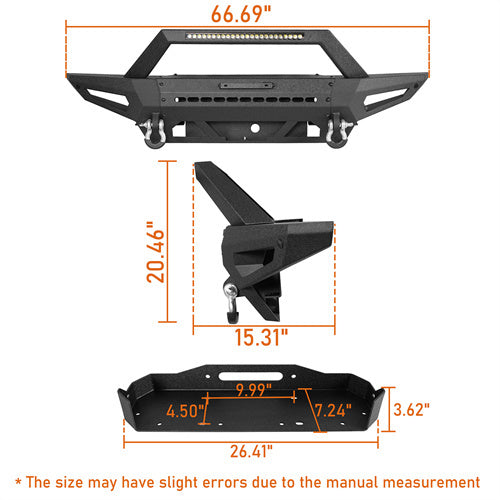 Load image into Gallery viewer, 2021-2023 Ford Bronco (Excluding Raptor) DiscoveryⅠFront Bumper w/72W Light Bar - Hooke Road b8912s 8
