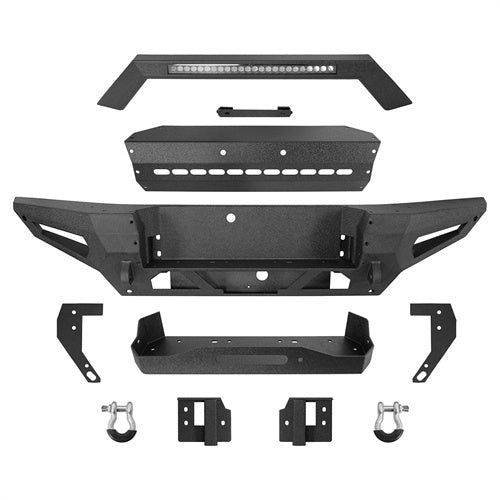 2021-2023 Ford Bronco (Excluding Raptor) DiscoveryⅠFront Bumper w/72W Light Bar - Hooke Road b8912s 9