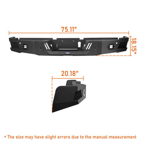 Load image into Gallery viewer, HookeRoad Dodge Ram 2500 Front Bumper &amp; Rear Bumper for 2019-2023 Ram 2500 Hooke Road HE.6302+HE.6304 16
