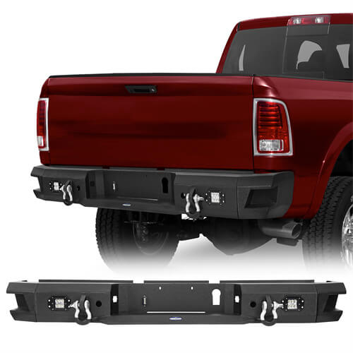 2010-2018 Dodge Ram 2500 3500 Rear Bumper w/LED Floodlights - HookeRoad  b6401 2