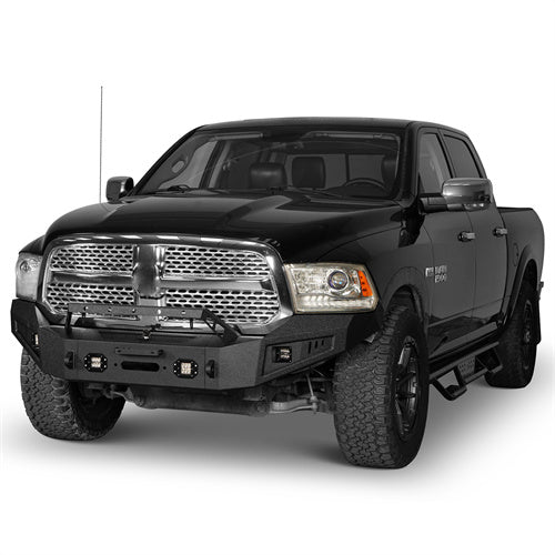 HookeRoad Dodge Ram Front Bumper & Rear Bumper Combo for 2013-2018 Dodge Ram 1500, Excluding Rebel b60016002s 10