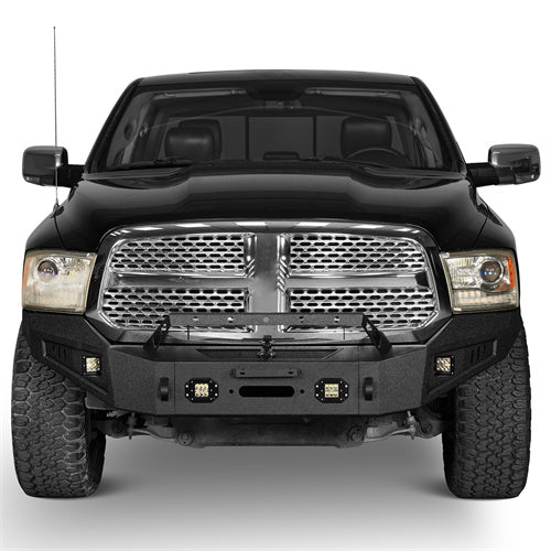 HookeRoad Dodge Ram Front Bumper & Rear Bumper Combo for 2013-2018 Dodge Ram 1500, Excluding Rebel b60016002s 4