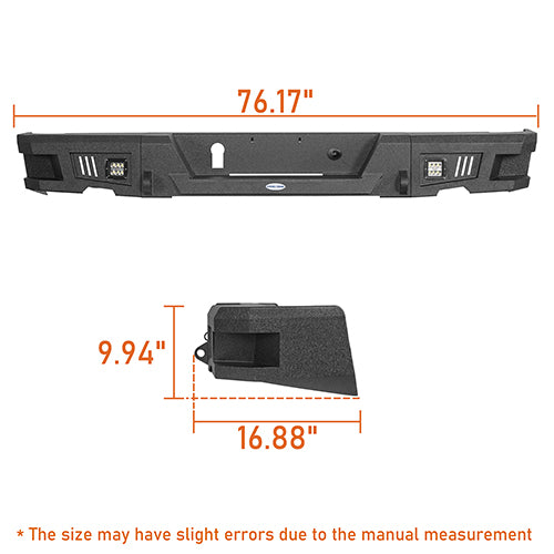 Load image into Gallery viewer, HookeRoad Ram Rear Bumper w/LED Lights for 2009-2018 Dodge Ram 1500 HookeRoad HE.6005 16
