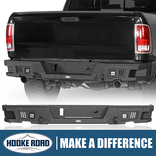 HookeRoad Ram Rear Bumper w/LED Lights for 2009-2018 Dodge Ram 1500 HookeRoad HE.6005 1