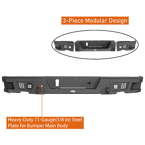 HookeRoad Ram Rear Bumper w/LED Lights for 2009-2018 Dodge Ram 1500 HookeRoad HE.6005 9