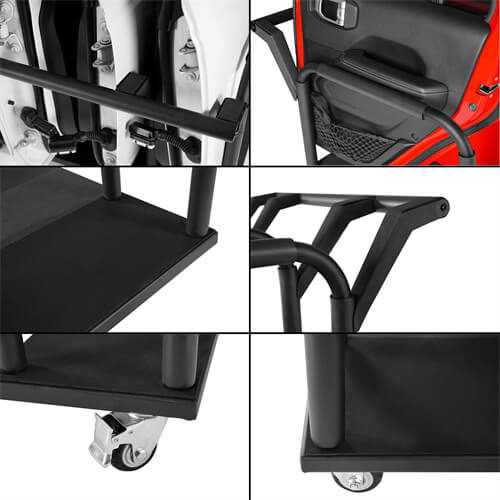 Load image into Gallery viewer, Doors Storage Cart Doors Holder Sliding Rack For 4 Doors 07-23 Jeep Wrangler JK JL &amp;Gladiator JT &amp; 21-23 Ford Bronco - HookeRoad b2084 10
