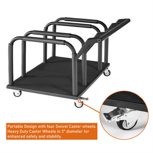 Load image into Gallery viewer, Doors Storage Cart Doors Holder Sliding Rack For 4 Doors 07-23 Jeep Wrangler JK JL &amp;Gladiator JT &amp; 21-23 Ford Bronco - HookeRoad b2084 13
