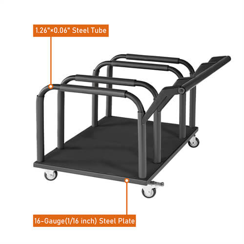 Load image into Gallery viewer, Doors Storage Cart Doors Holder Sliding Rack For 4 Doors 07-23 Jeep Wrangler JK JL &amp;Gladiator JT &amp; 21-23 Ford Bronco - HookeRoad b2084 16
