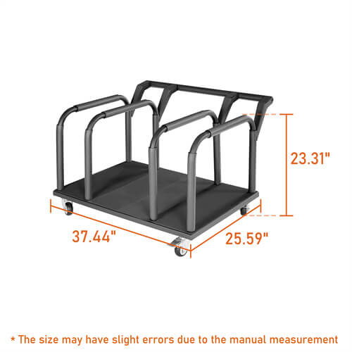 Doors Storage Cart Doors Holder Sliding Rack For 4 Doors 07-23 Jeep Wrangler JK JL &Gladiator JT & 21-23 Ford Bronco - HookeRoad b2084 22