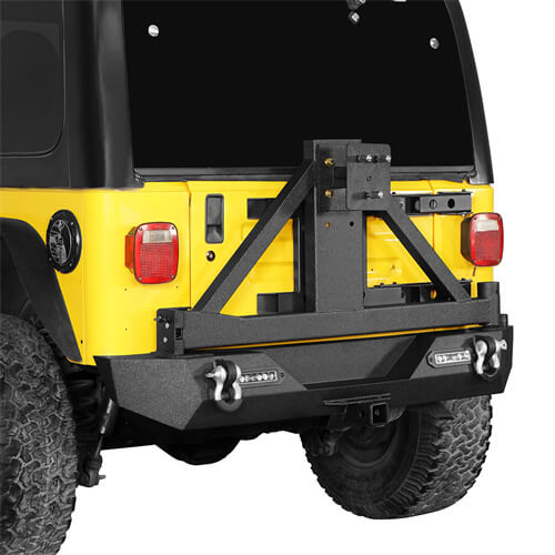 Load image into Gallery viewer, HookeRoad Rear Bumper w/Tire Carrier for 1987-2006 Jeep Wrangler TJ b1010s 5
