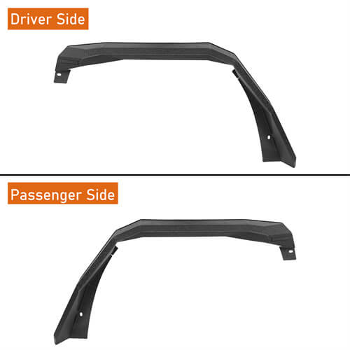 Load image into Gallery viewer, Hooke Road Flat Front Fender Flares Off Road Parts For Jeep Wrangler JK 2007-2018 b2080s 20
